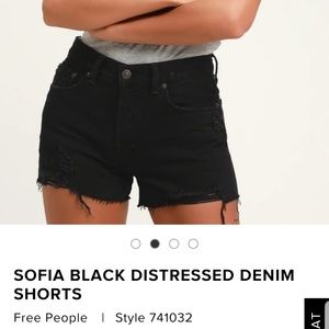 Free People Black Shorts